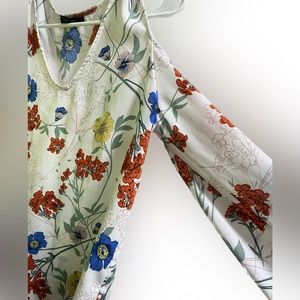 Floral cold shoulder top
